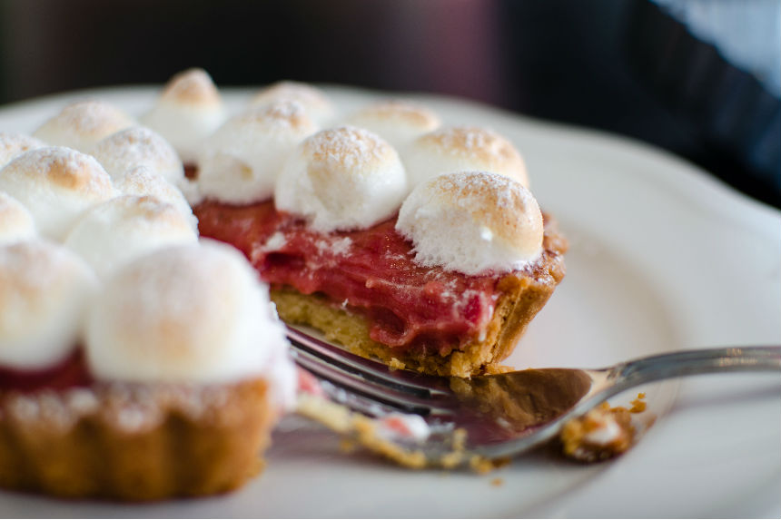 Rhubarb and Coconut Meringue Pie
