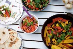 Fajitas With Salsa & Homemade Wraps
