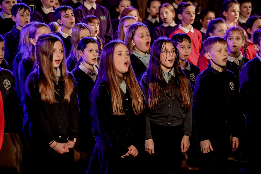 Schoolchildren take the stage at Cathedral’s Music Festival