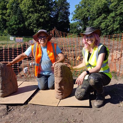 Leading academic and television broadcaster visits Roman dig site
