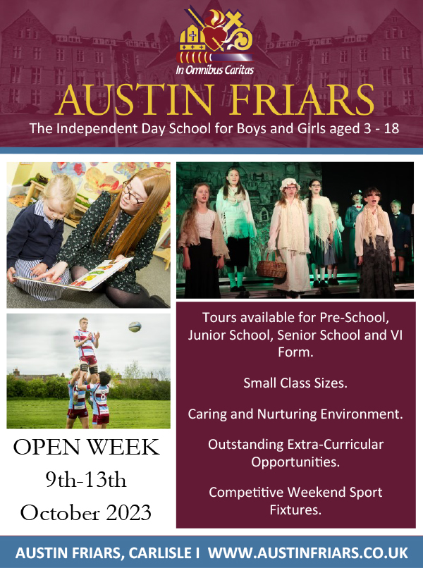 Austin Friar’s Open Week 9th - 13th October 2023