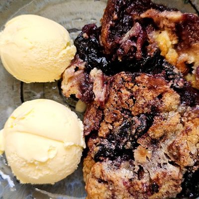 Panettone bread and butter pudding by Allonby Tea Rooms