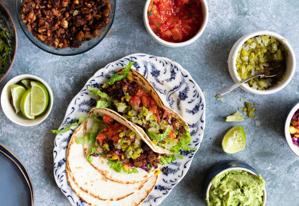 RECIPE: Vegan Tacos with Pickle Salsa